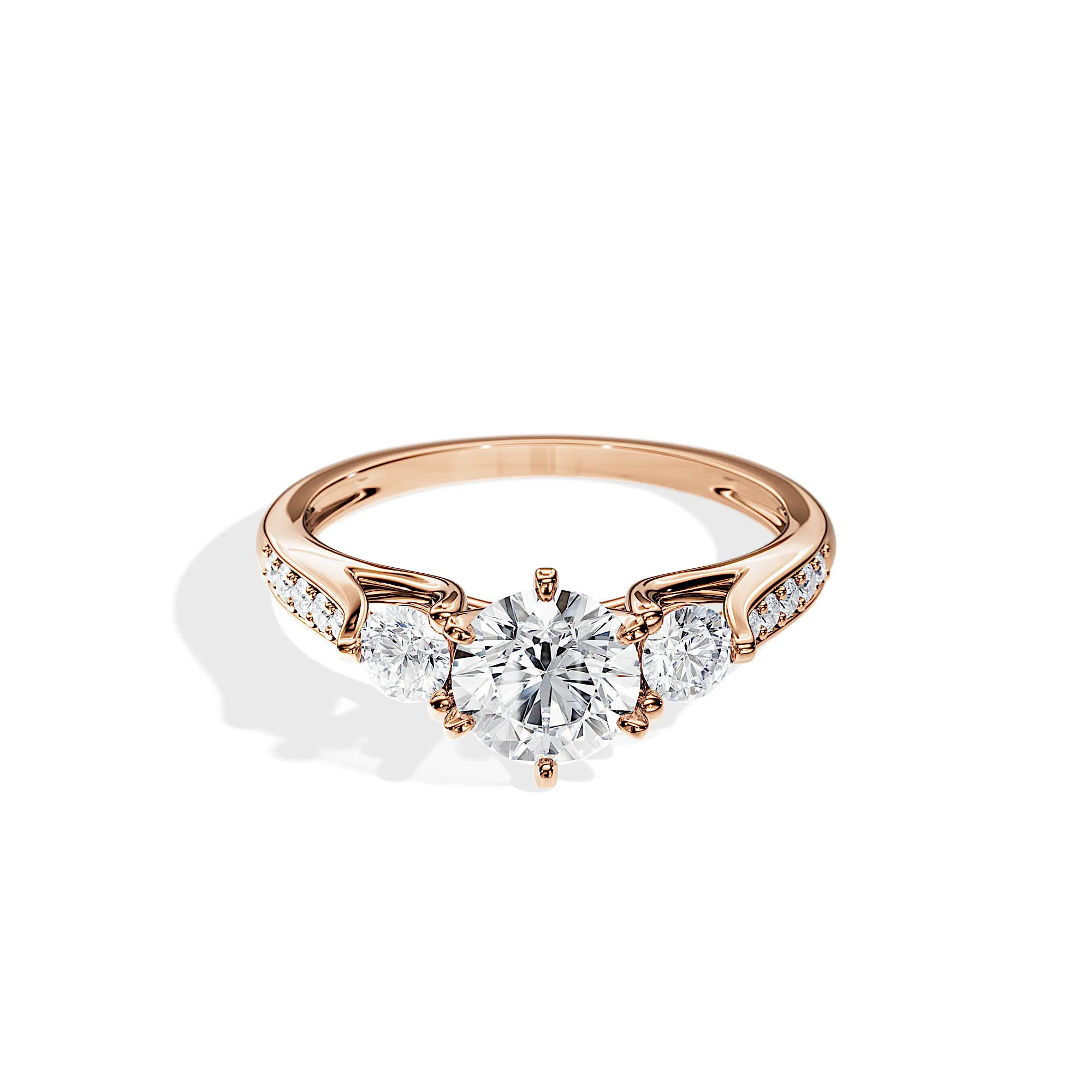 14K Gold Lab Grown Diamond Ring Engagement Bridal Ring White Gold Diamond Wedding Ring