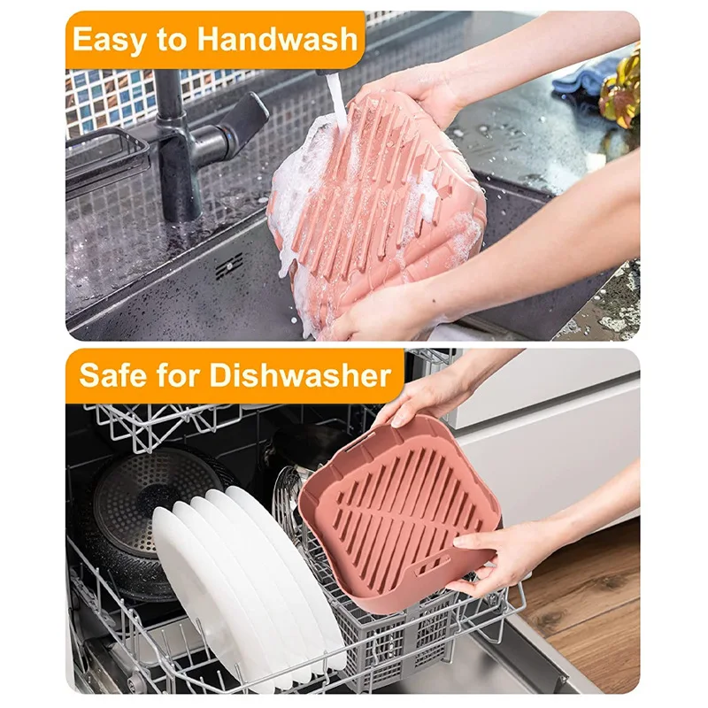 Easy Cleaning Reusable Basket Air Fryer Insert Accessories Multifunctional Silicone Liners Air Fryer Silicone Pot