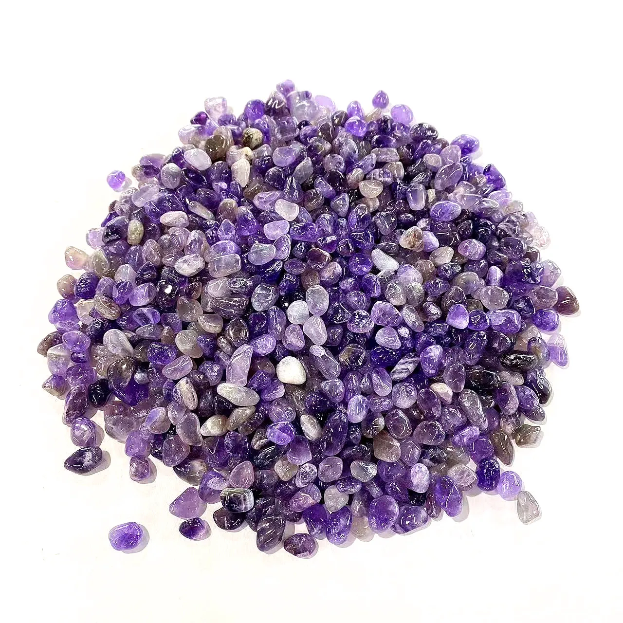 Wholesale Natural Healing Stone Purple Crystal Gravel Chips Reiki Amethyst Tumbled Stone for Decorate