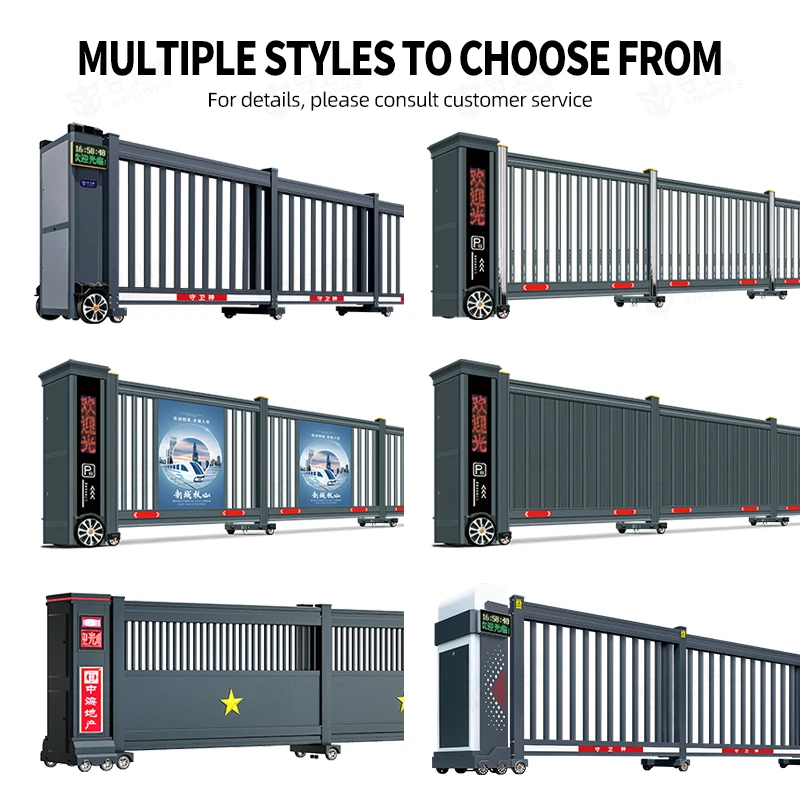 Factory Best Entrance Main Sliding Gate Electric Driveway Telescopic Gate Automatic Folding Retractable Gate