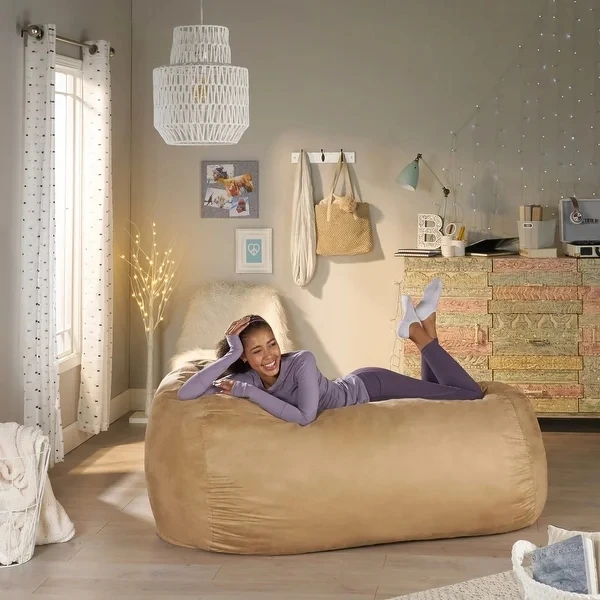 Love Seat Sofa Chair Fill Foam Big Chair Cozy Sofa 6ft 5ft 7Ft Love Seating Bean Bag