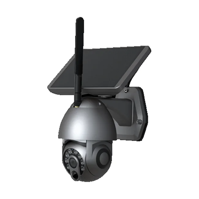 Wistino 4K Dual Lens Solar Dome Camera 5.5W Solar Charging Panel PTZ Audio Night Vision Outdoor Security Human Tracking Solar