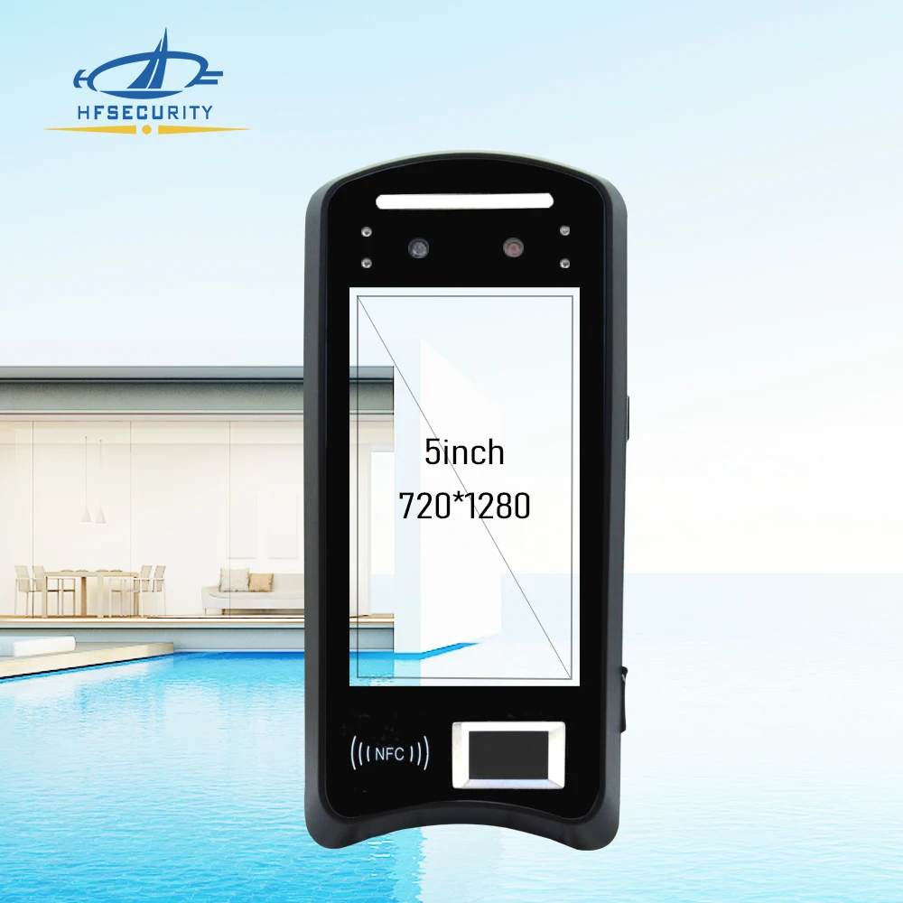 HFSecurity X05 Biometric Access Control with Wiegand IN and OUT Face Recognition Time attendance system with Battery