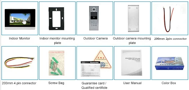 Tuya APP Wifi unlock IP visual door phone motion detection recording work with 8 alarm zone smart video intercom doorphone