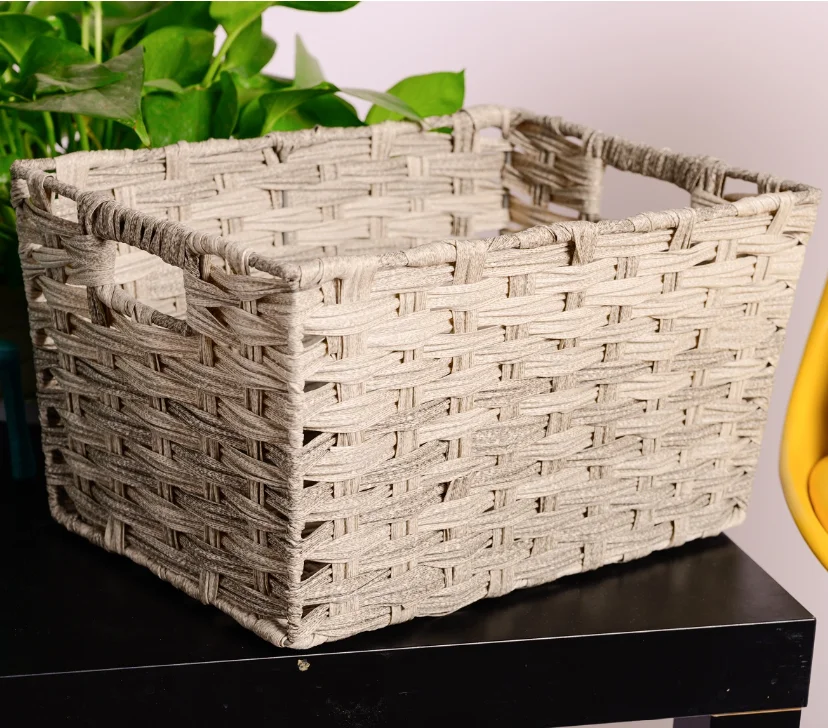 Handmade Wicker Storage Baskets Set Woven Decorative Organizing Nesting Baskets for Bedroom Bathroom