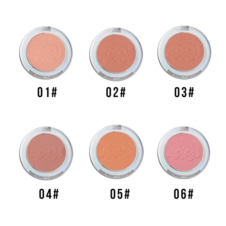 Low Moq High Pigment Private Label 6 Colors Ink Rose Blush Mini Matte Makeup Blush Palette