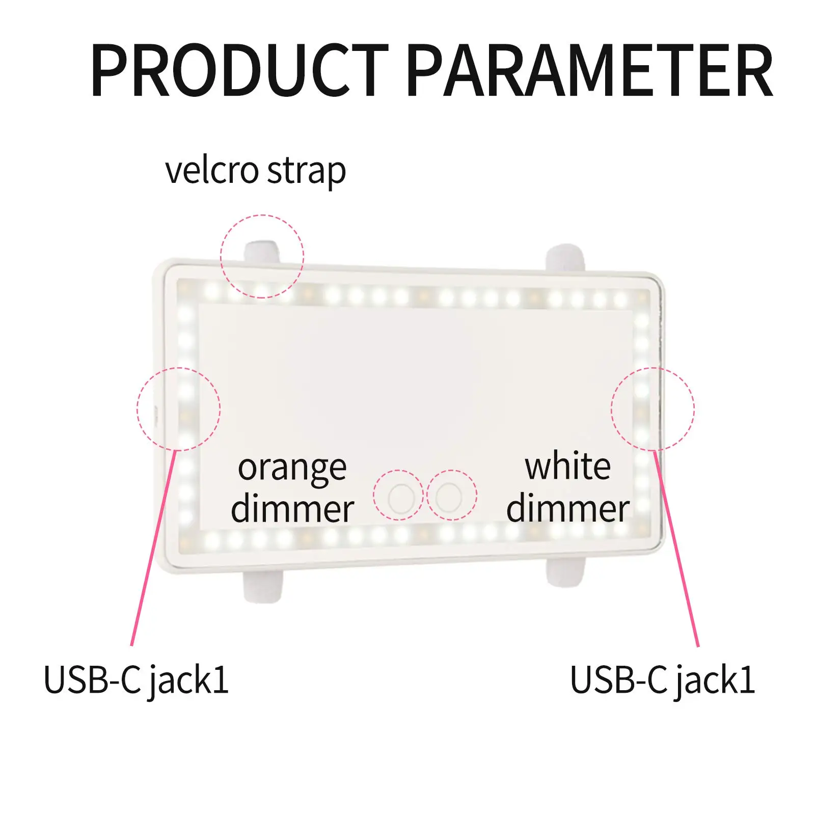 Rear View Sun-Shading Cosmetic LED Lights Car Visor Car Interior RearView Makeup Mirror for Car Truck SUV with Touch Screen USB