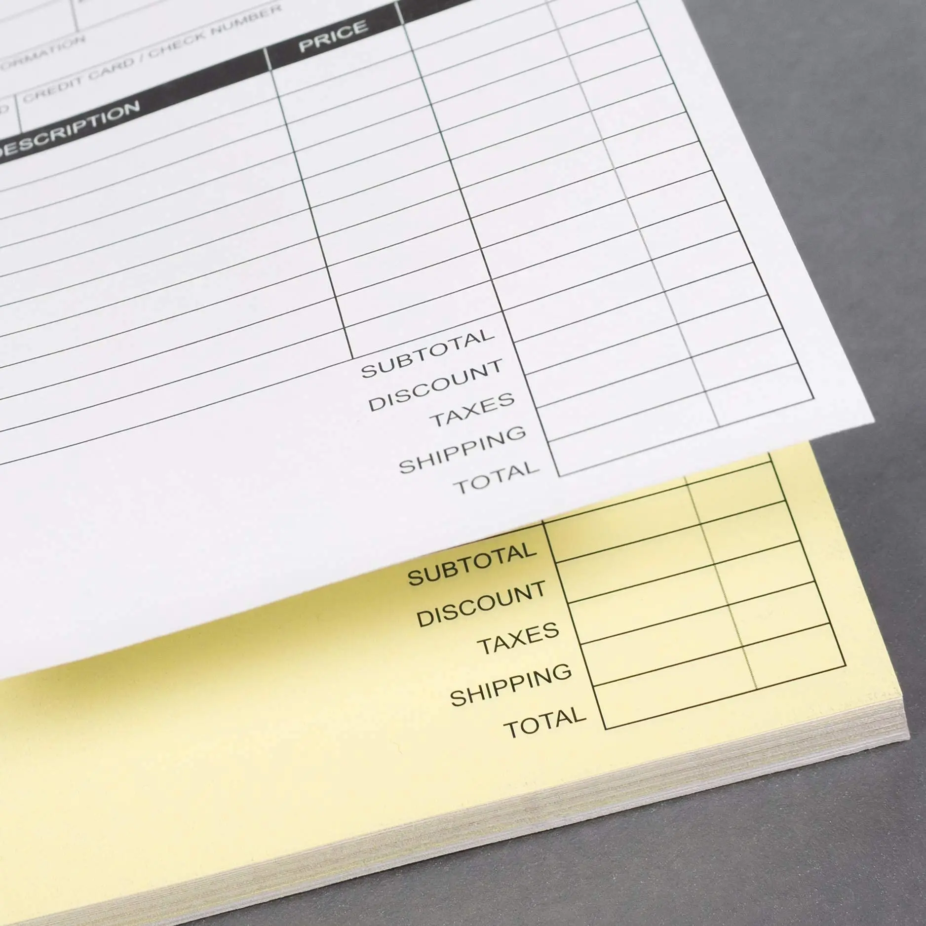 2Part Carbonless Blank Sales Form Pad 5.5x8.5Delivery Note Recipt Book Small Carbon Copy Generic Receipt Purchase Order Notebook