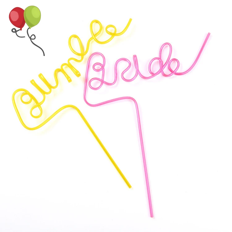 Bachelorette Party PET Bride Straw | Bridal Shower Decorations & Bride to Be Gift KSC054