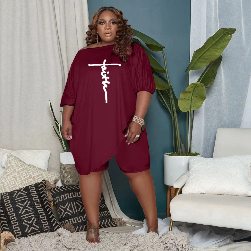 Autumn sets womens clothing two piece fashion plain irregular hem plus size lounge wear two piece set