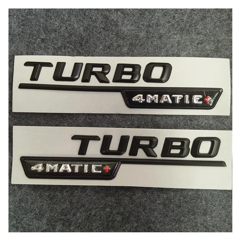 Wholesaler Firmly pasted Car Fender TURBO 4MATIC Emblem Sticker For Mercedes A45 W176 CLA45 C117 E53 W213 GLA45 X156 GLE53 W166