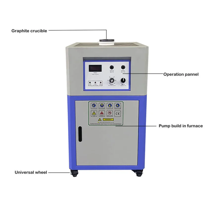 1-15KG Small laboratory precious metal induction melting furnace for gold silver copper