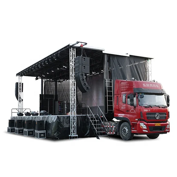 Folding Mobile Stage Semi Trailer Platform For Music Performance Display