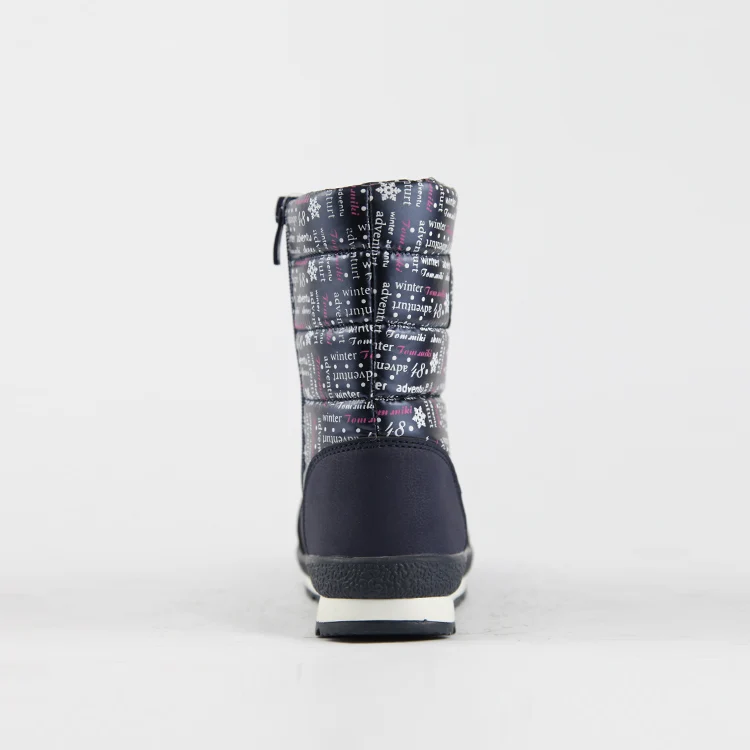 Зимние водонепроницаемые походные ботинки с высокой талией, Детские Зимние снежные ботинки на молнии