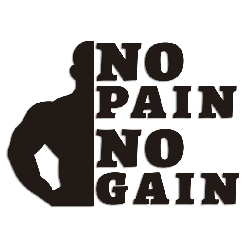 Sports Style Black Inspirational Slogan 3D Acrylic Wall Sticker Design Gym Gym Background Wall Decoration