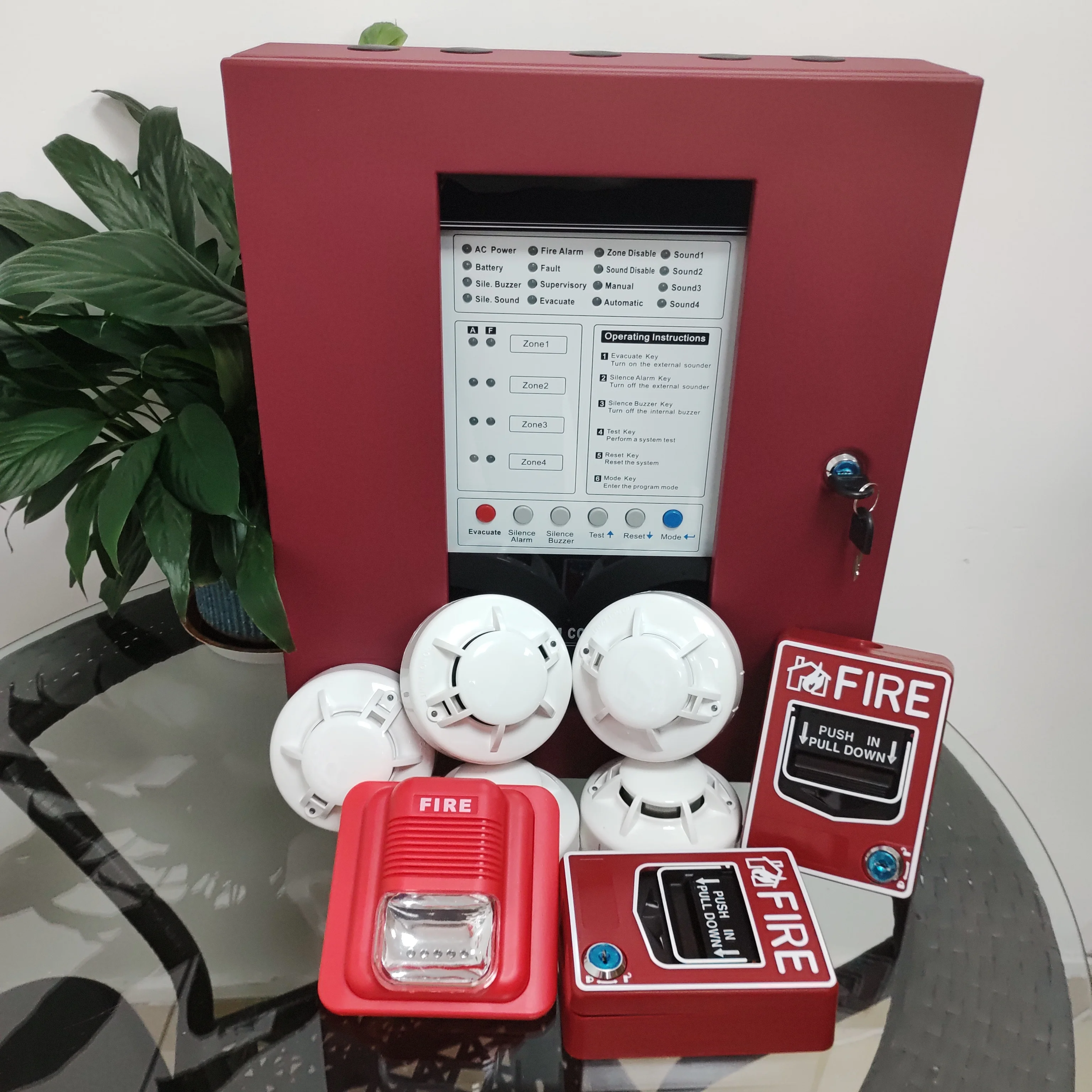 Security Fire Alarm 2 Wired Temperature Heat Detector