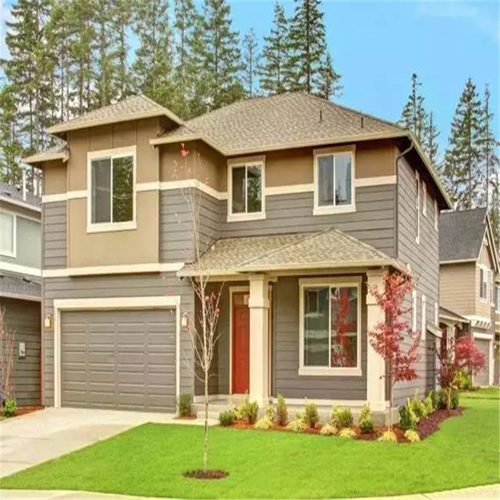 Простая сборка, недорогая легкая стальная конструкция, сборная роскошная вилла, Двухэтажный Сборный Дом