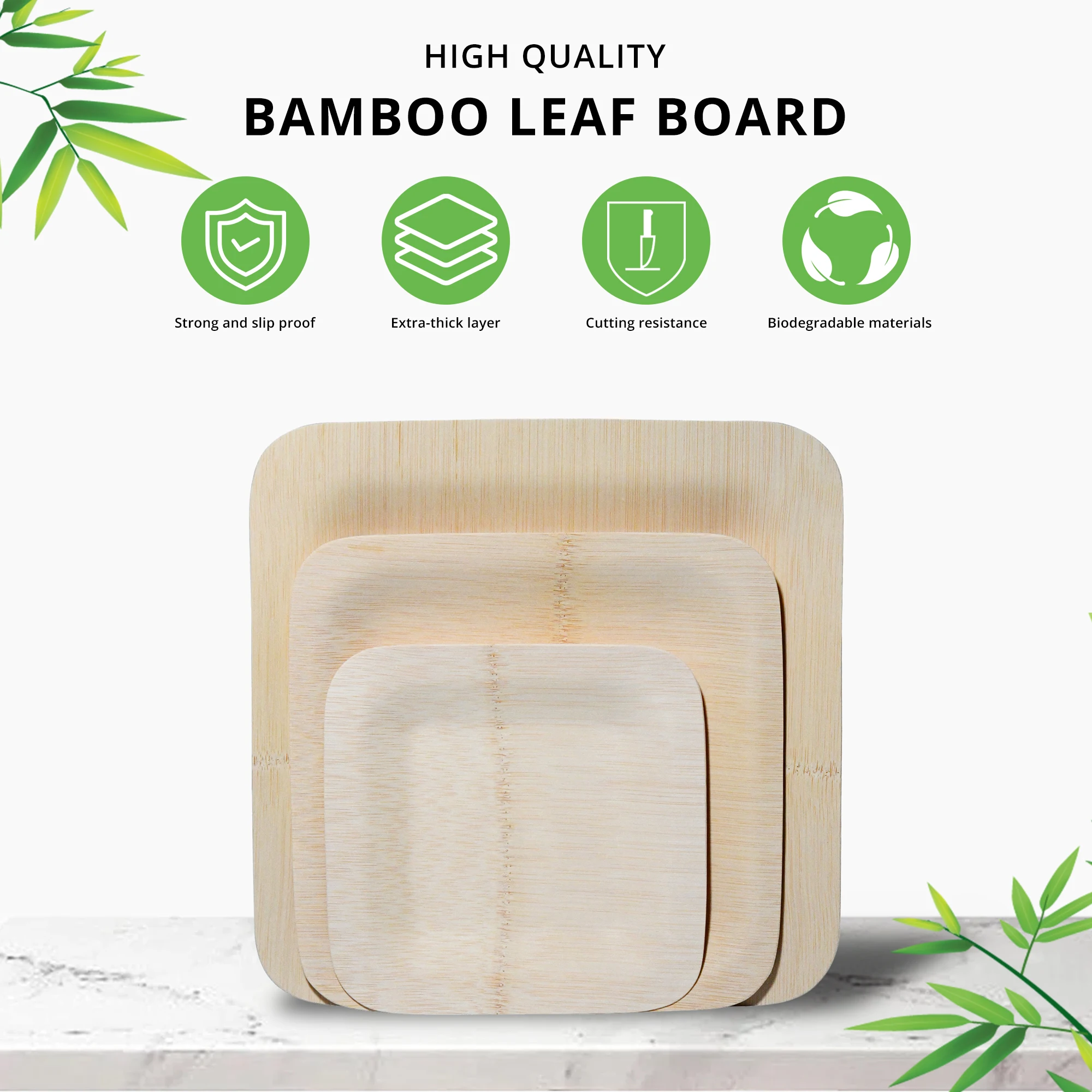 Disposable Paper Plate Sets Biodegradable Areca Palm Plates Sets Dinnerware Eco-friendly Disposable