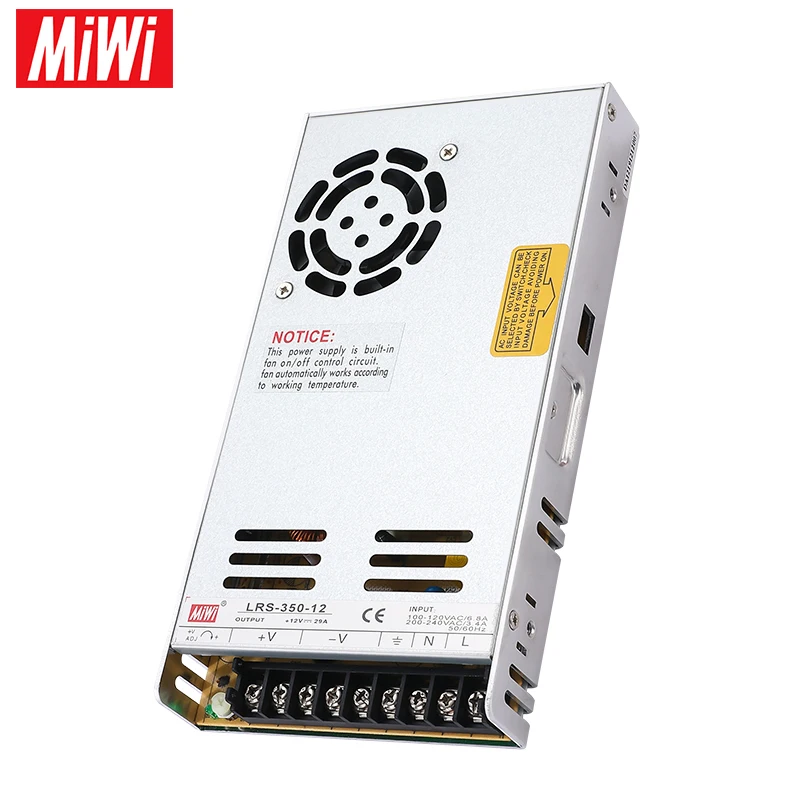 MiWi LRS-350-5 ultra thin CCTV system ac to dc led switching power supply 5V 60A 350w with Multiple protection