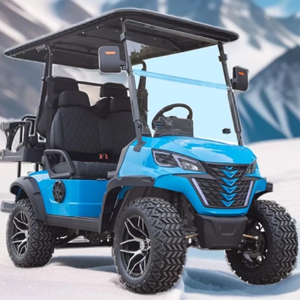 2+2 Seats 72 V Battery 5 KW motor Four-wheel Front disc-Rear Drum  Electric New Energy Golf Cart