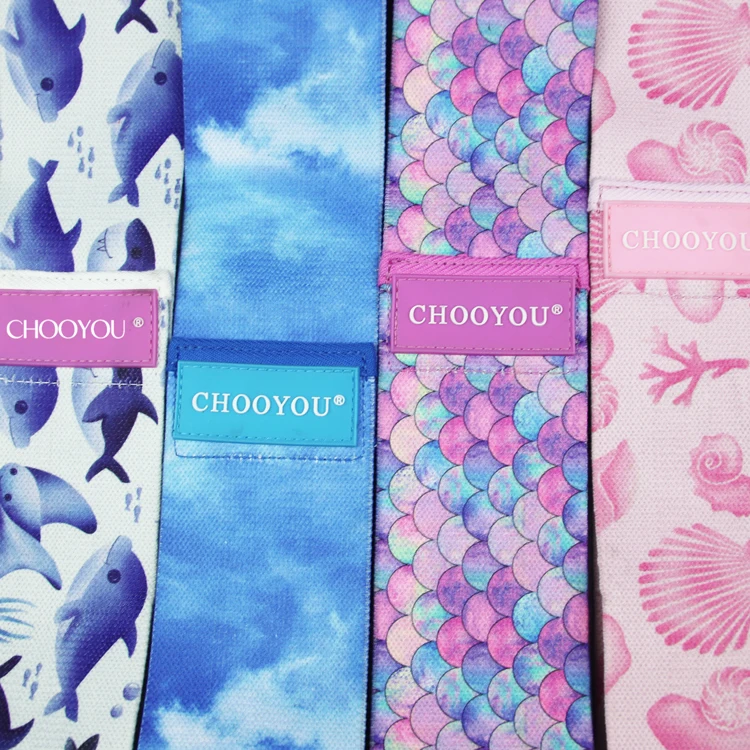 High Quality Custom Elastic Exercise Cotton Polyester Hip Circle Fabric Resistance
