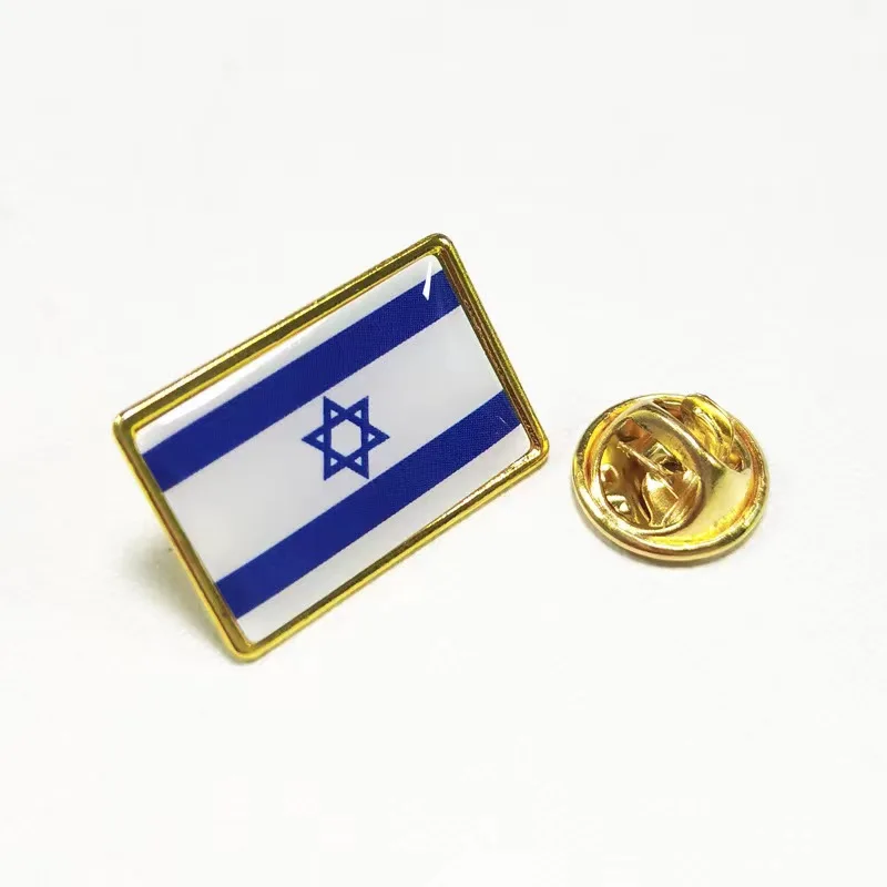 Wholesale Design Logo Metal Lapel Pin Brooch Badge Israel Scarf Soft Hard Enamel Pin Cross Country Custom Israel Flag Pin
