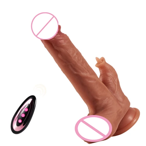 New Arrival 2024 Adiba Parker 8.27in Remote Control Realistic Dildo with Licking Tongue for Women 9 Vibrating Thrusting