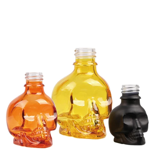 15ml 30ml skull shape glass dropper serum essential oil bottle, dropper bottles