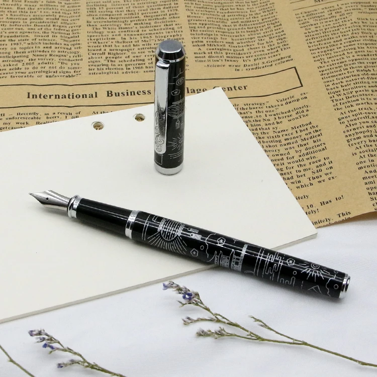 Lingmo High Quality Colorful Design Pen Luxury OEM Design Metal Fountain Pen