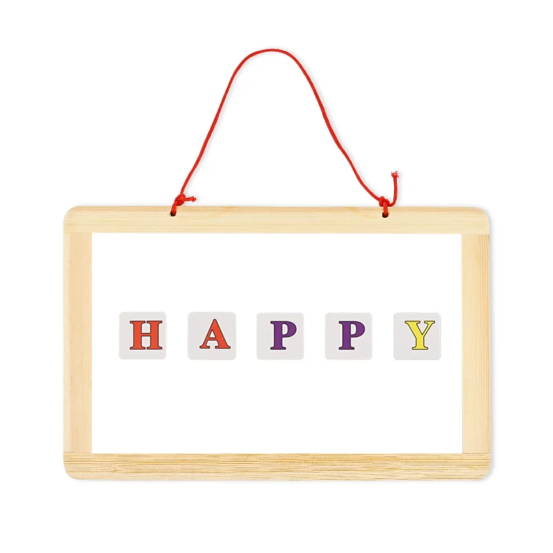 Small Cute Wooded Materials Magnetic Desktop Whiteboard Chalkboard For Classroom