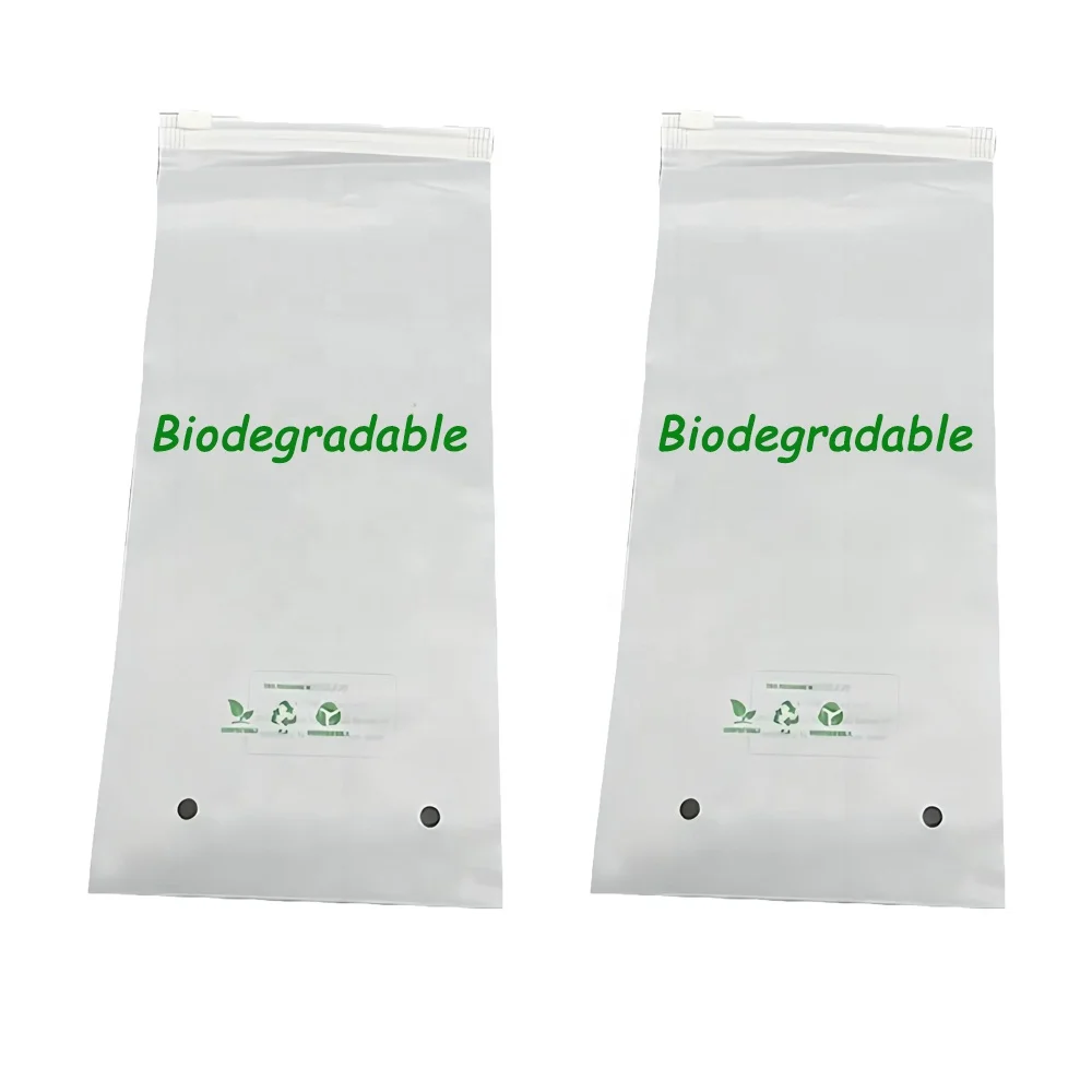 Best Custom Clothes Packaging Zip Lock Bag Biodegradable Matt Frosted Pvc Pe Plastic Clothing PLA Ziplock Zipper Bag With Logo