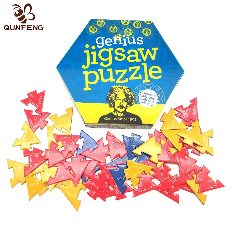 Wholesale Custom Puzzles Irregular Shape math Jigsaw Puzzle With Box Packaging