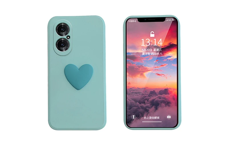 2022 new 3D Lovely heart-shaped  rubber case tpu silicone  soft love heart candy phone case