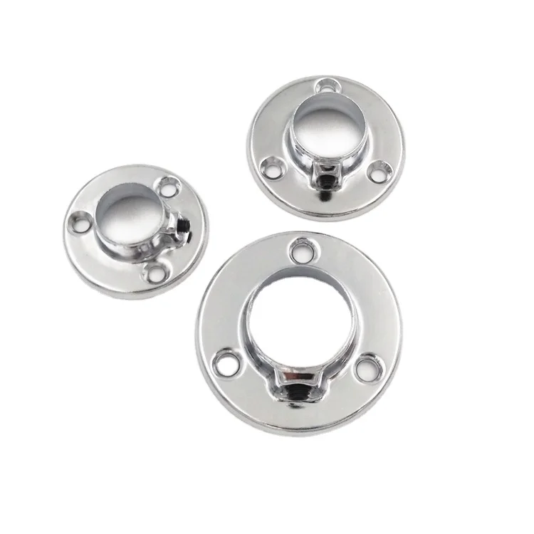 Beautiful finishing Rod End Support Sockets Fitting Stainless Steel Pipe Forged Flange for Closet Pole