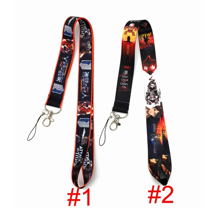 Lanyard of Attack on Titan with Straps for id Badge Keys String Wallet Cell phone Keychains Anime Gifts Party Supplies Teens