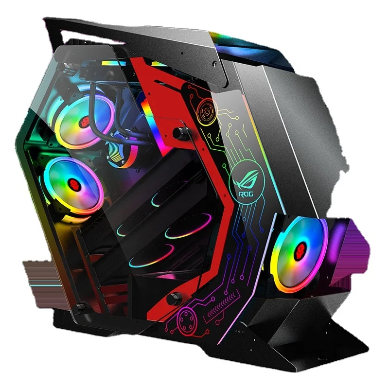 2020 Wholesale Strong Unique Tempered Glass Black Thermaltake Gaming PC Cases 1.2mm Steel