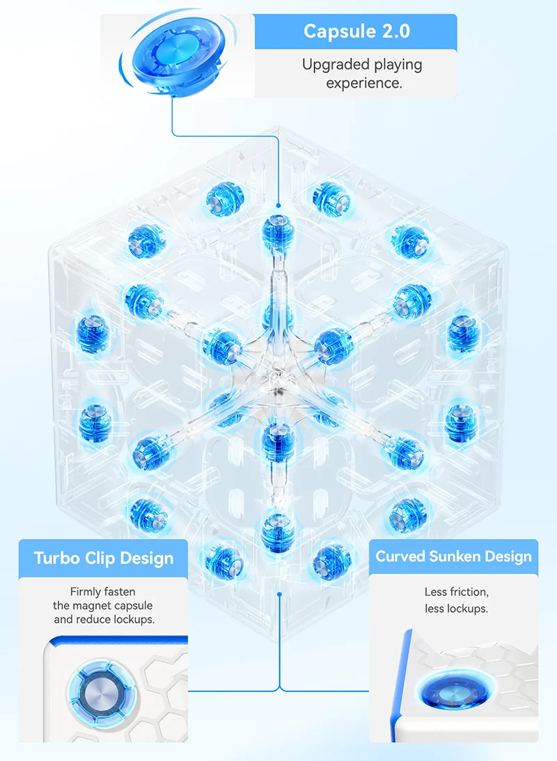 2023 New Arrival GAN 356 ME 3x3 GAN356M E Professional Magnetic Speed Cube Toy GAN356 Evolution rubi Puzzle k Toys