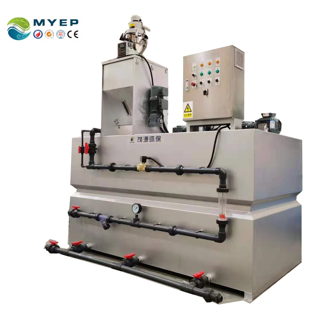 PAM PAC daf chemical polymer and preparation flocculation machine with pump dosing system
