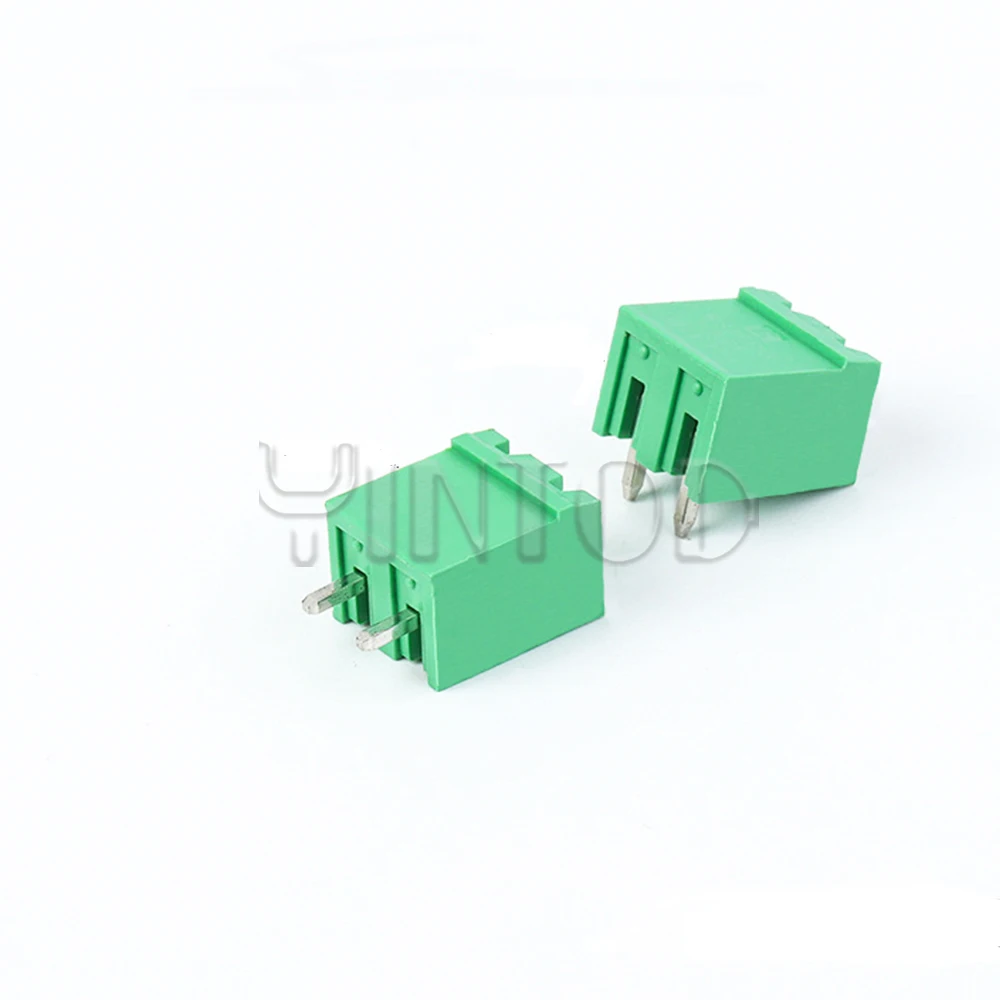 Yintod Connector Male Plug-in PCB Screw 5.08mm 5.0Pitch Terminal Block Connector Panel Mount Closed Straight Curved Needle Conn