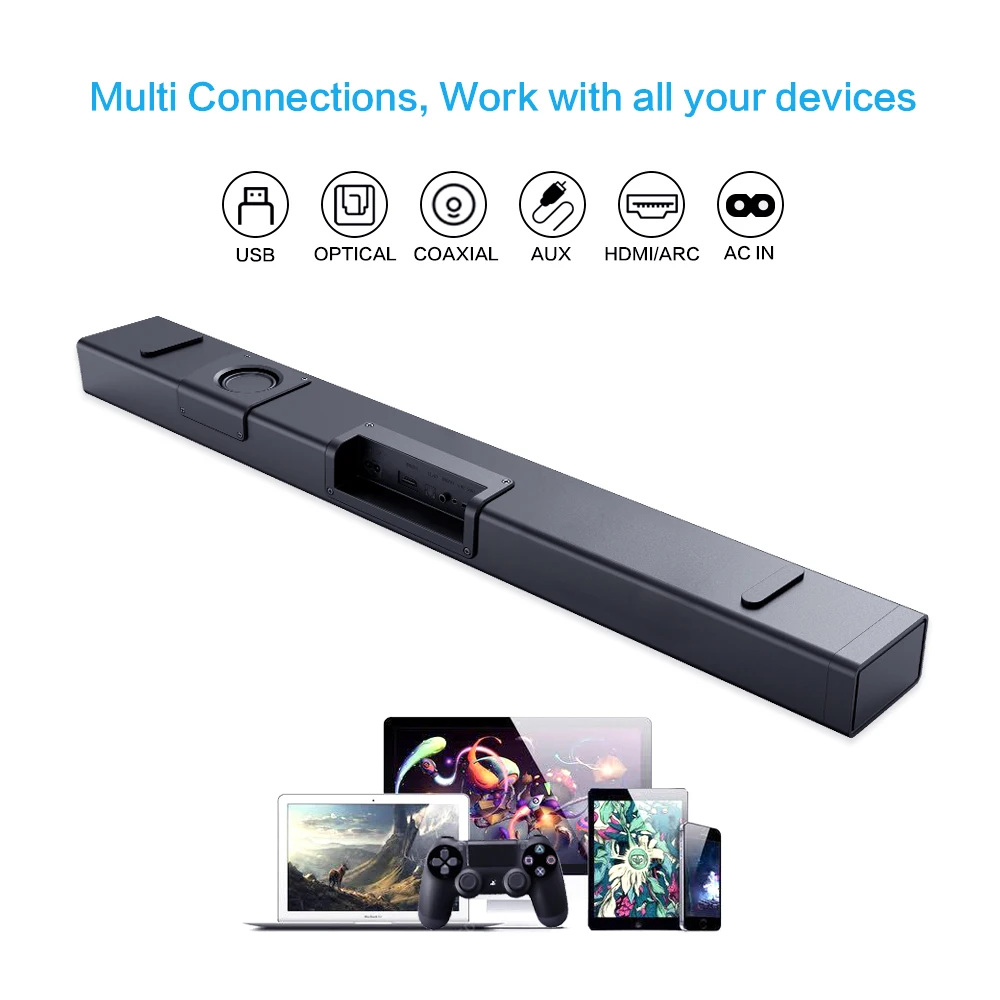 Portable Sound Bar Speaker 110W Sound Bar Subwoofer Sound Bar Wireless Bluetooth HDMI-arc