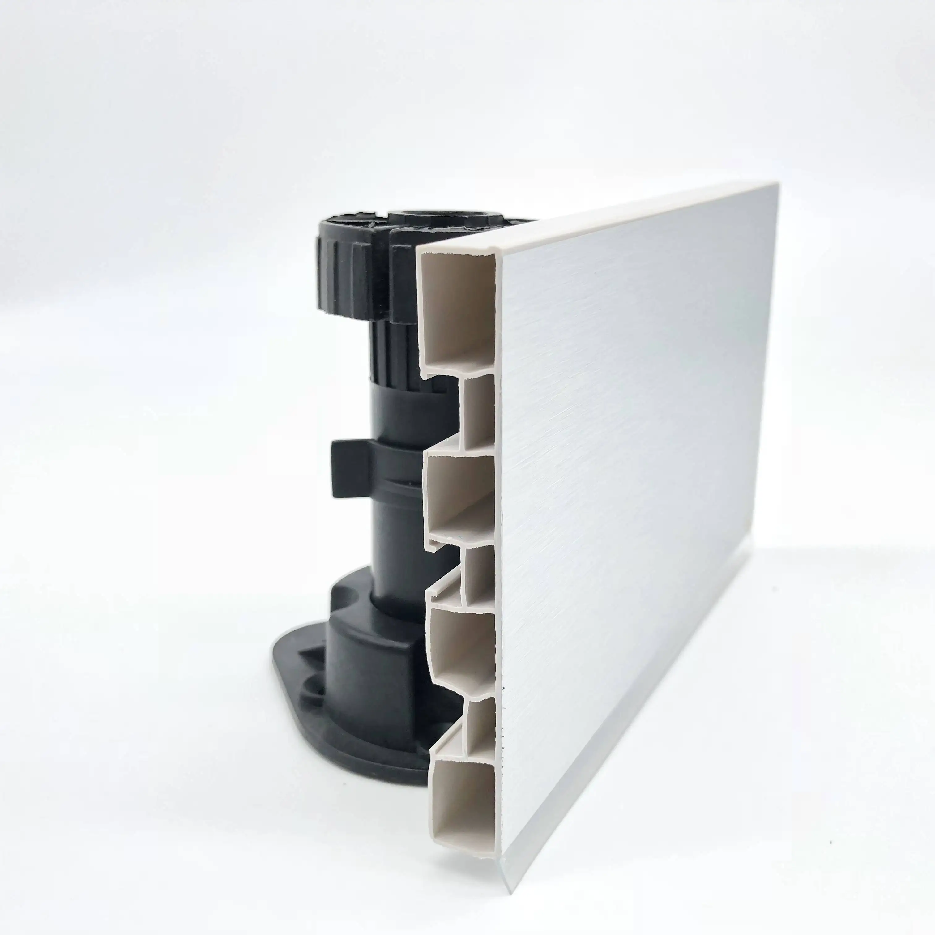 100mm Aluminum Foil PVC plinth skirting board for kitchen cabinet
