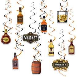 Whisky theme party decoration black orange PVC Double Spiral Pendant XO Hennessy elevator holiday Pendant