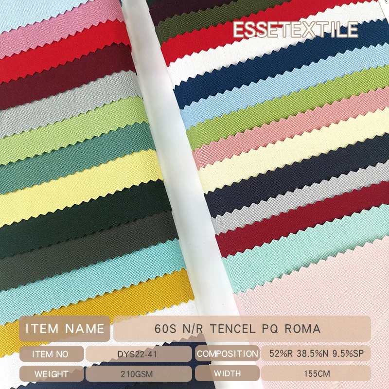 INDIA 60S TENCEL NR PQ ROMA Fabric FOR T SHIRT/POLO SIRO 220 GSM Factory Manufacturer TELA Knitted Ponte De ROMA Jersey