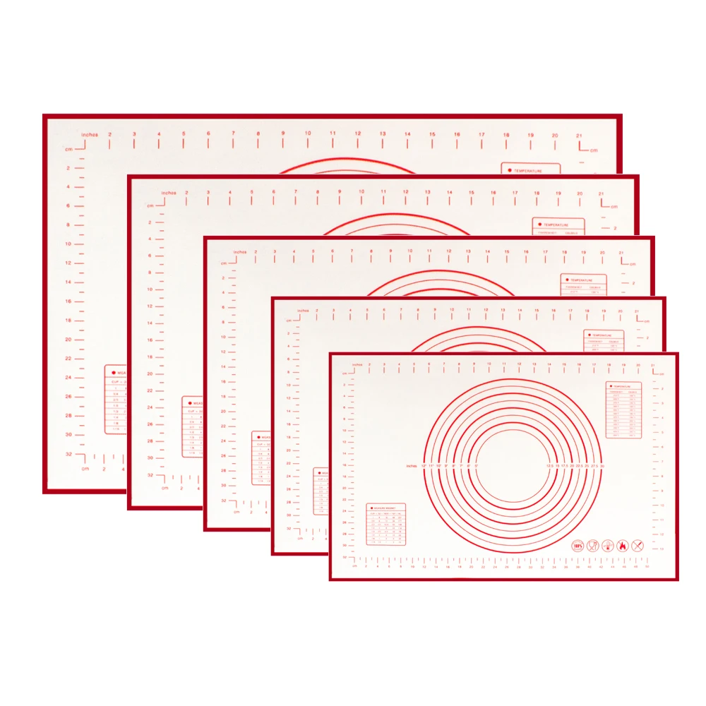 Amazon Top Selling Customized Food Grade Baking Tools Kneading Dough Non Stick Silicone Baking Mat / Silicone Pastry Mat