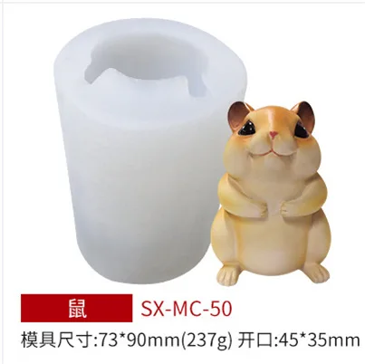 Cat pet mousse cake liquid silicone mold ice cream cone mold DIY baking kit candle mold