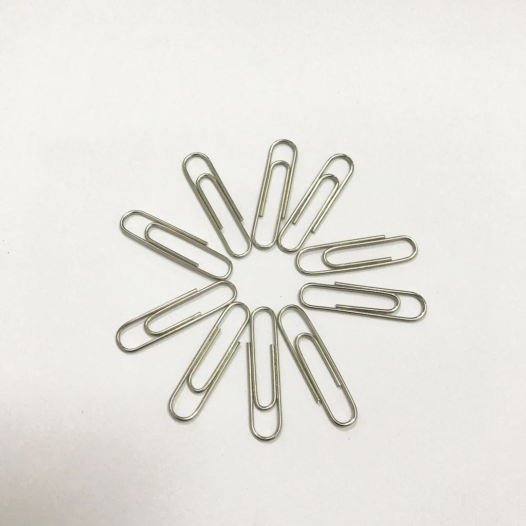 Stationery Office 33 mm Metal Paper Clip Zinc Or Nickel Plated File Paper  Bookmarks Clip