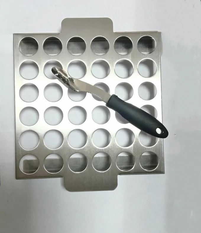 36holes Stainless Steel Chili Grill Jalapeno Rack With Pepper Corer