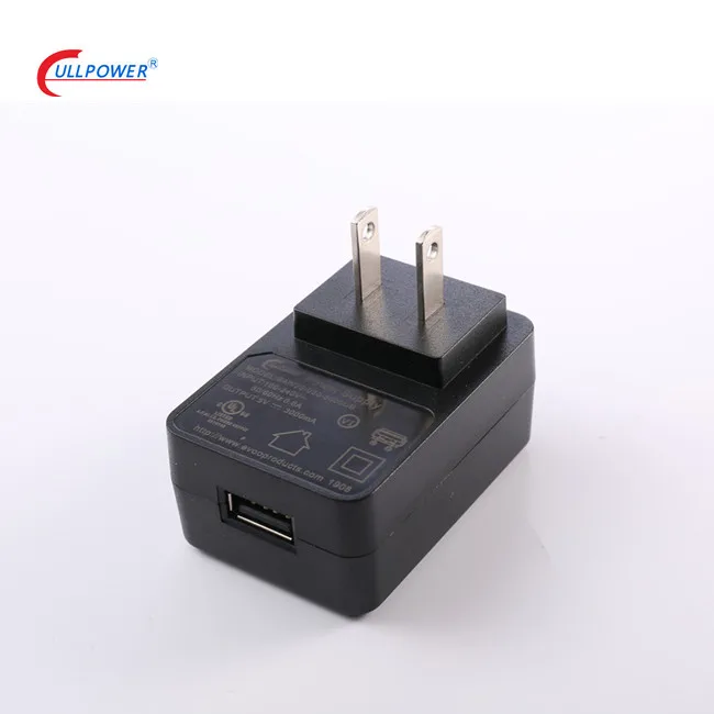 UL CE GS KC PSE certificates interchangeable plugs 5.1V 2.5A  USB wall mounted ac dc power adapter