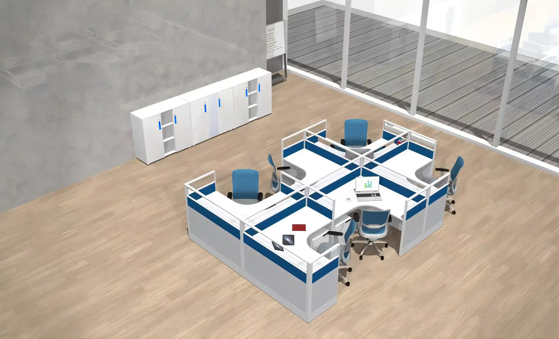 Cubicle Style Office Furniture Company Desk Modular Office Workstation For Staffs