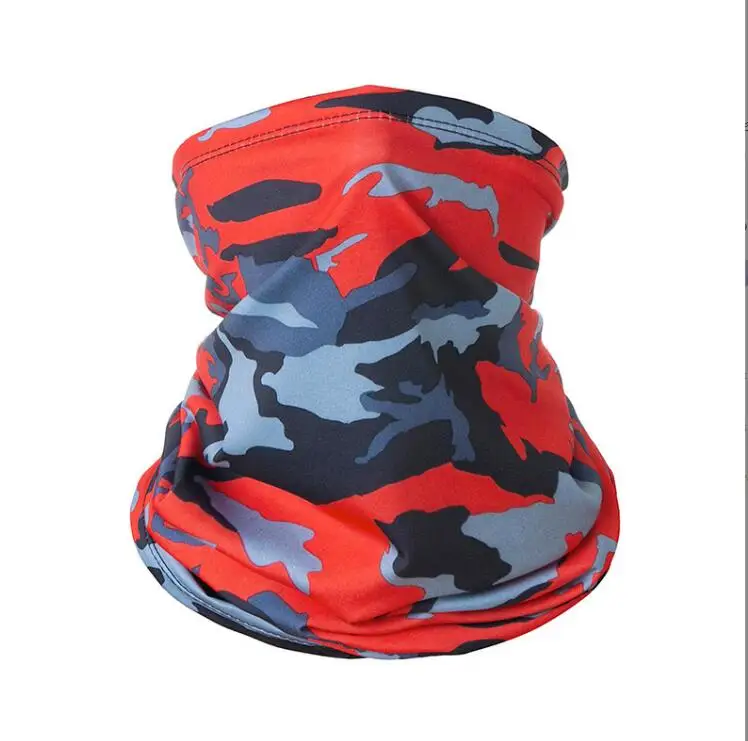 Hot sell Polyester camouflage black blue customized  face cooling  tube bandana scarf for men custom with logo para hombre